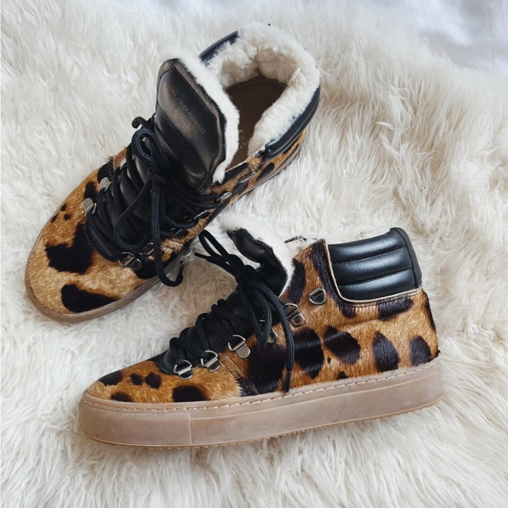 Zespa Leopard Shearling lined sneakers - 8